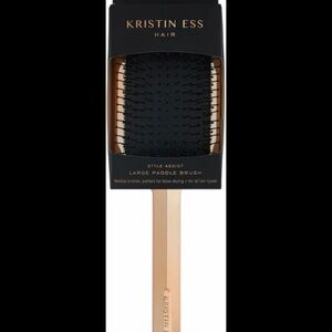 Kristin Ess Large Paddle Brush - Black Cushion with Gold Handle